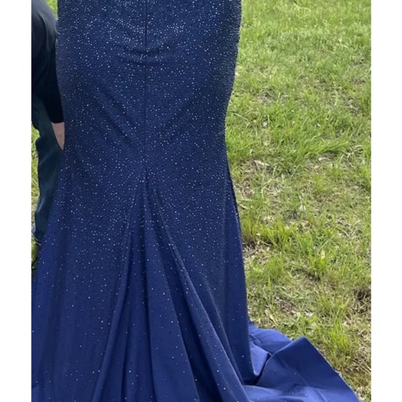 Sherri Hill 55519 Spring 2023 navy prom (12). - Picture 4 of 8